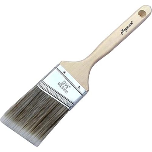 Magimate Wall Paint Brush Angled Cut-in Trim Brushes 2 1/2 Inch Medium Size for Household Touch ups and Wood Stain Application
