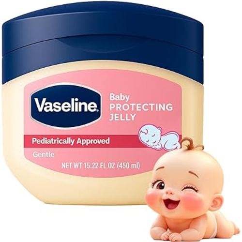 Vaseline Baby Petroleum Jelly – 1 Large PACK, 450 ml Jar – Sealed, Pure & Gentle – Daily Skin Protection for Babies & Toddlers