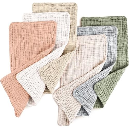 Muslin Baby Burp Cloths 6-pack