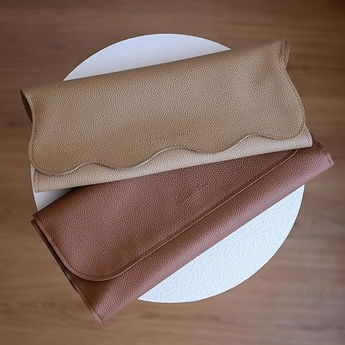 Frankie Lane Premium Vegan Leather Portable Baby Changing Mat, (27×16) inches 2 Pack - Foldable, Waterproof, Wipeable Diaper Changing Pad for Nursery and Travel.