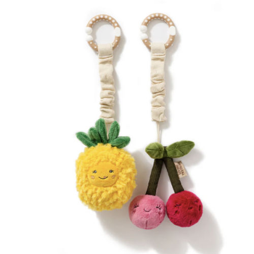 2 Pack Mini Market Brunch Stroller Toys - Pineapple & Cherries