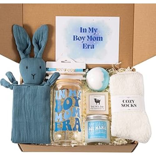 New Mom Gifts, Baby Shower Gifts for Boys, New Mom Gift Basket After Birth, Pregnancy Gifts for First-Time Mom, Expecting Mom, New Mom Care Package After Baby, Postpartum Gifts for Mom, Boy Mom Gift