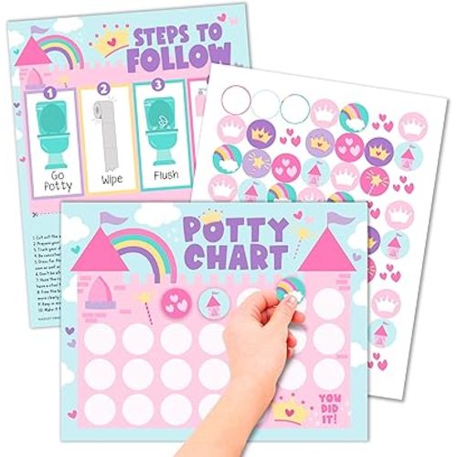 Hadley Designs Potty Training Chart for Girls - Princess