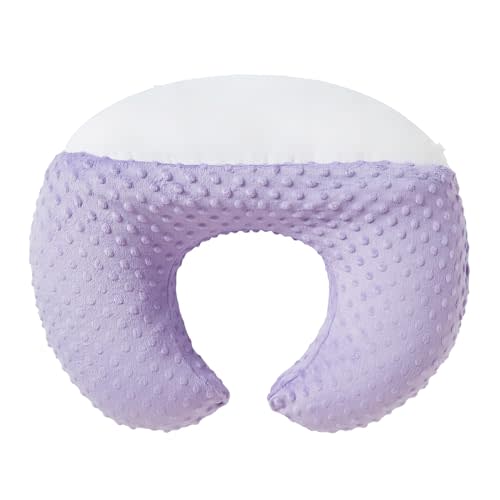 Nursing Pillow and Positioner for Breastfeeding, Ultra Soft Baby Breastfeeding Pillows for More Support for Mom and Baby, with Premium Removable Cover (Orchid Petal)