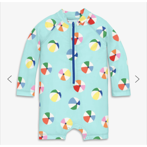 Baby swim one-piece rash guard