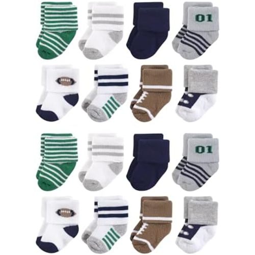 Little Treasure Unisex Baby Baby Cotton Rich Terry Socks 16-Pack