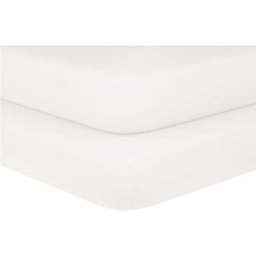 Organic Cotton Fitted Crib Sheets - 100% GOTS Certified Organic Cotton, All-Natural, Dye-Free, Unbleached, Toxic-Free & Breathable Baby Crib Sheets for Standard Crib Mattresses (2 Pack)