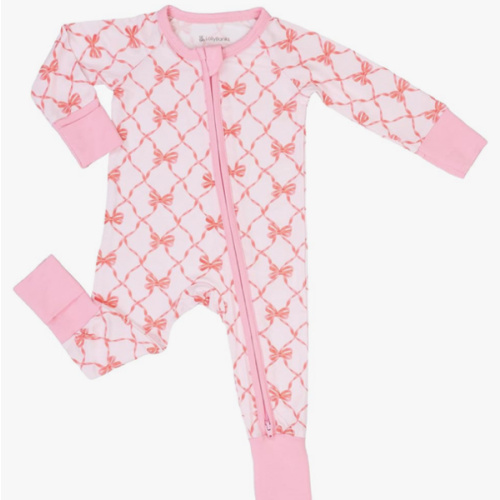 LollyBanks Baby Pajamas, Long Sleeve Baby Romper with 2-Way Zipper, 95% Viscose from Bamboo and 5% Spandex, Infant Sleepers