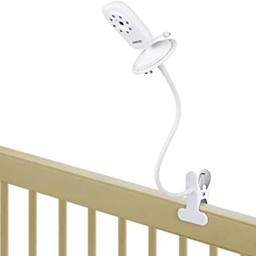 wochel Universal Baby Monitor Mount for ANMEATE SM24, Arlo, Motorola, Owlet Cam and Most Other Baby Monitors, Flexible Gooseneck Baby Monitor Holder for Crib Without Tools or Wall Damage