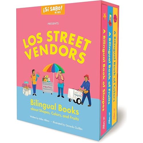 Los Street Vendors: Bilingual Book Set about Shapes, Colors, and Fruits (Si Sabo Bilingual Books for Kids) Board book – March 19, 2024