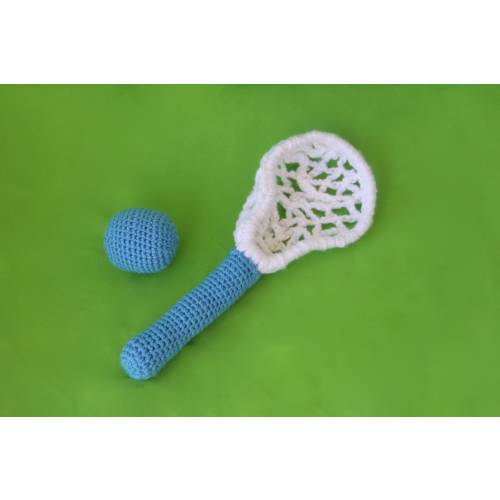Lacrosse stick and ball crocheted photo prop, Baby first picture, lacrosse, ball, sport, handmade, baby shower gift. Newborn.