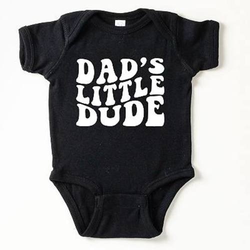 Dad's Little Dude Baby Bodysuit