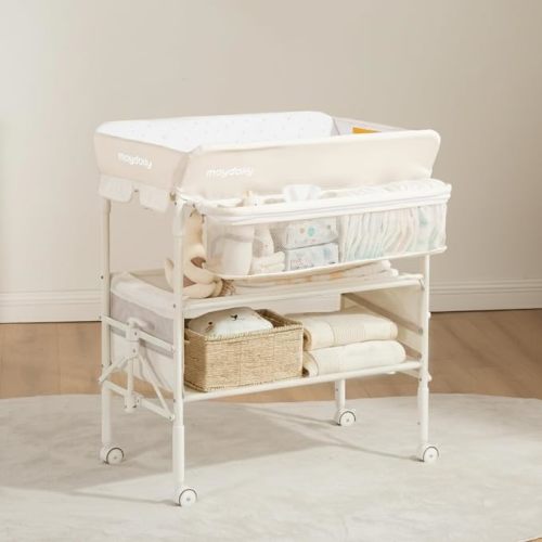 Maydolly Baby Changing Table for Newborns and Infants, Nursery Care Station