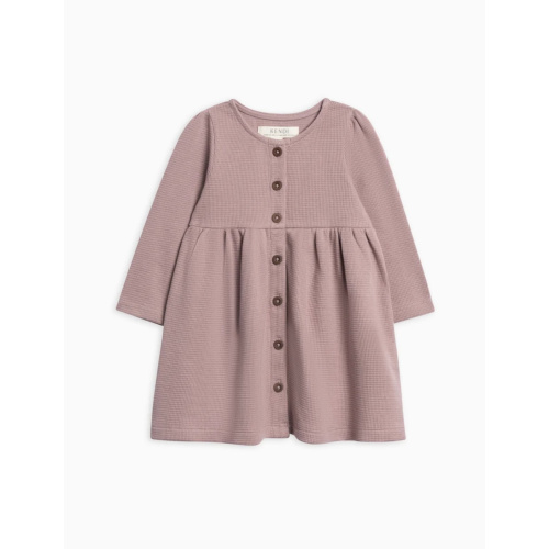 Arden Waffle Knit Button Front Dress