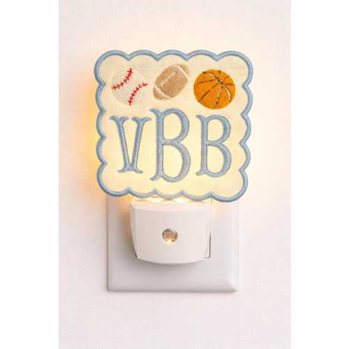 Personalized Nursery Light • Embroidered Baby Night • Custom Gift • Newborn Gift • Baby Shower Gift • Infant Decor • Sports Light • Ball