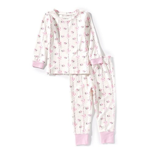 Angel Dear Baby Girls Long Sleeve Dainty Buds Long Sleeve Top & Pants Set