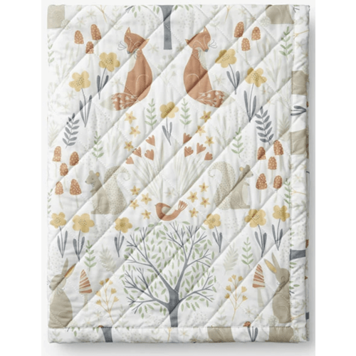 Forest Animals Print Sherpa Stroller Blanket | The Company Store