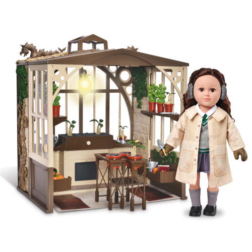 Free Shipping! My Life As Harry Potter Herbology Classroom Playset for 18-inch Dolls with Gardening Tools Sound Light Effects