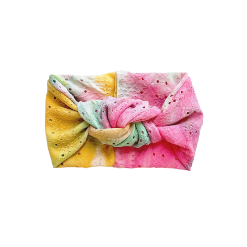 Spearmint Love Twist Knot Headband - Shabby Chic Tie Dye