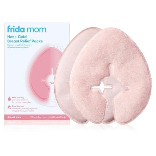 Frida Mom Breast Therapy Packs, Breast Pads, Cold & Hot Pack for Pain Relief, Breastfeeding Essentials for Lactation Support, Mastitis, Engorgement and Pump Aid, Postpartum Recovery, 2pk