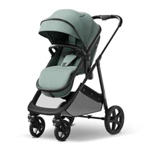 Mompush Wiz 2 in 1 Baby Stroller with Infant Pramette Mode, One Hand Fold Convertible Newborn to Toddler Stroller with Reversible Seat and Large UPF 50+ Canopy