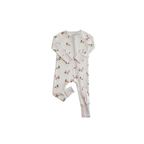 Convertible Zip Romper in Little Mallard | Caden Lane