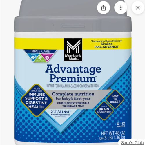 Sam’s club baby formula - advantage premium