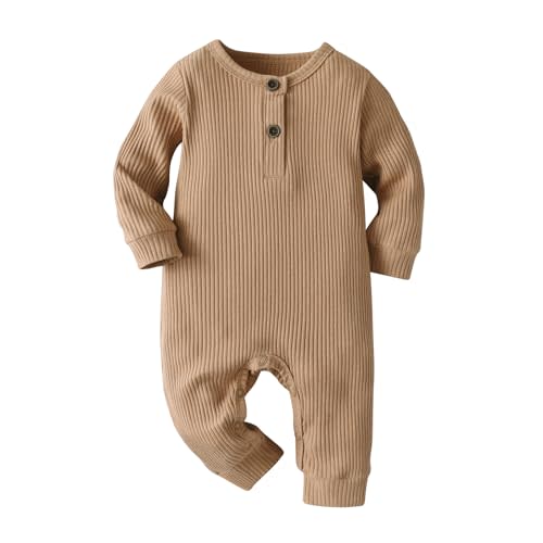 Eghunooy Baby Boy Girl Solid Color One Piece Romper Jumpsuit Outfits Clothes