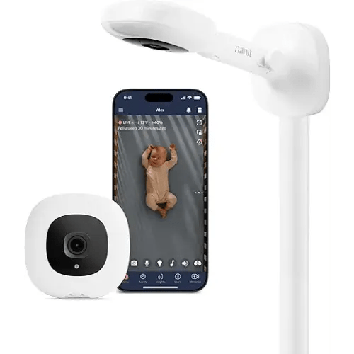 Nanit Pro Smart Baby Monitor - Camera & Wall Mount- 1080p Wi-Fi Video Camera, 2-Way Audio, See Your Baby from Anywhere, Sound/Motion/Cry Notifications, Night Vision