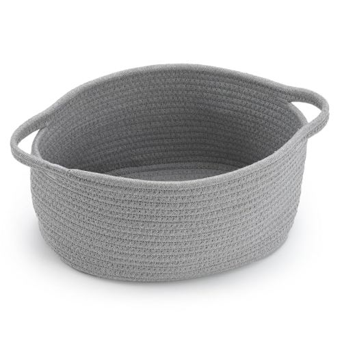 Cute Woven Gift Basket with Handle, Baskets for Gifts Empty, Present Containers for Mother's Day Baby Shower Raffle Burr, Decorative Organizer Box for Storage Baby Toy, 13"D x 8"W x 6"H