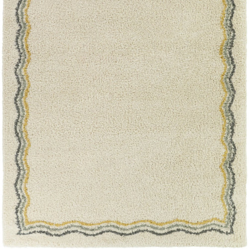 Kelly Clarkson Home Blue/Green Squiggle Border Area Rug | Wayfair