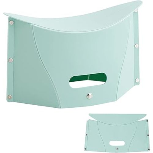 Folding Portable Camping Hiking Stool, Lightweight Collapsable Foldable Chair for Travel Gathering BBQ Subway Backpacking Outdoor Squatty Potty Ultralight Mini (Green)