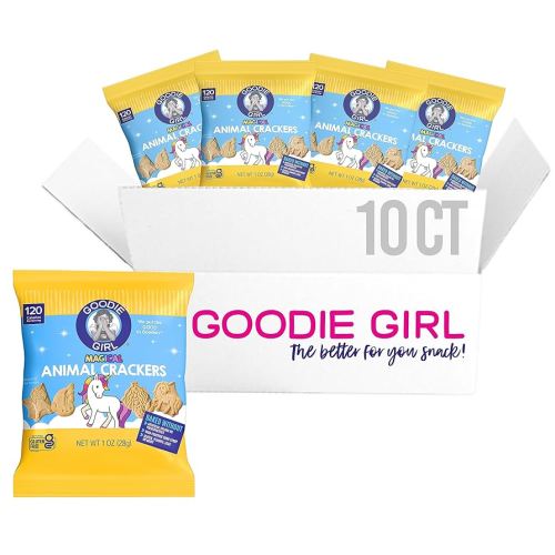 Goodie Girl Magical Animal Crackers Snack Packs – Gluten Free, Peanut Free, Dairy Free, Egg Free – 120 Calories Each – 10 Individual Packs