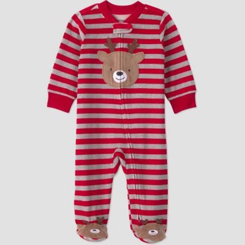 Carter's Just One You® Baby Boys' Striped Reindeer Sleep N' Play - Red Newborn