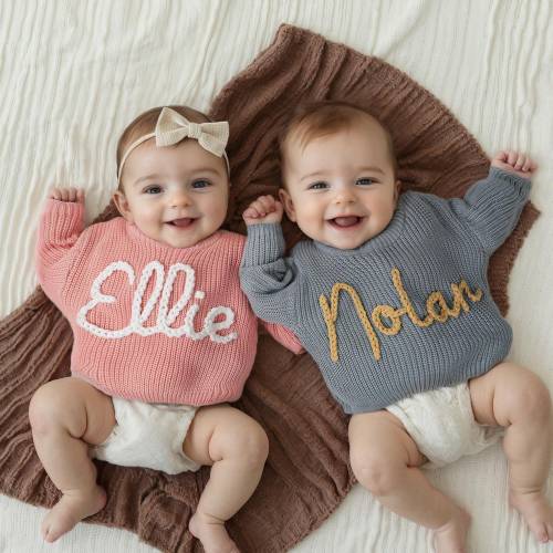 Personalized Baby Name Sweater