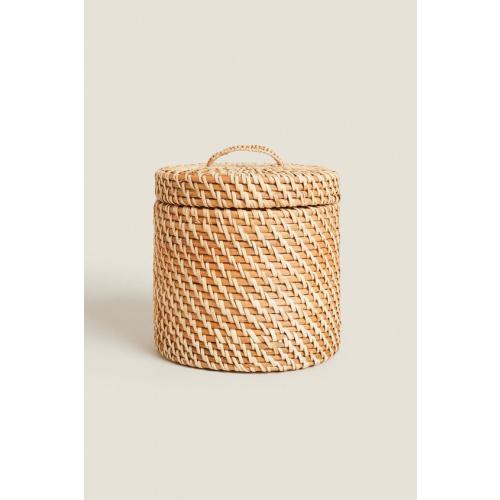 KIDS’ RATTAN HAMPER WITH LID