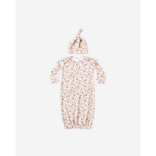 Bamboo Baby Gown + Hat Set || Bloom – Quincy Mae