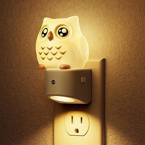 L LOHAS LED Night Light for Kids, 3D Owl Night Light Plug in