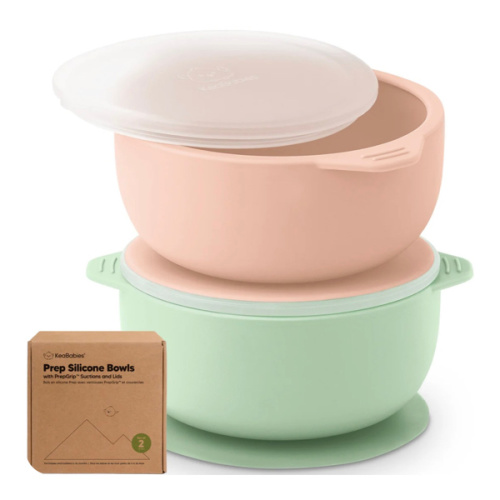 2-Pack Prep Silicone Suction Bowls Color: Mellow