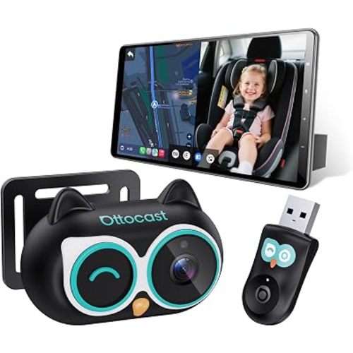 OTTOCAST Baby Car Camera 2027 with Wireless CarPlay Plug & Play, Cabin Care