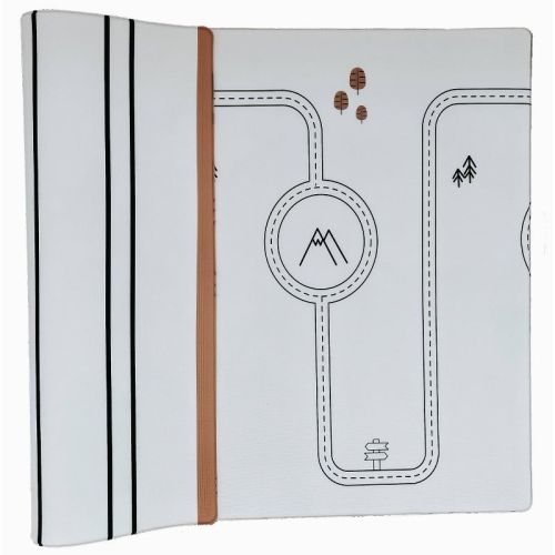 LITTLE Bot Baby Play Mat - Country Road Nordic + Stripe: BPA-Free, TPU Material, Geometric Pattern