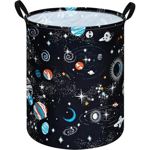 Round Laundry Hamper Storage Basket Laundry Organizer Hamper Storage Bins Clothes and Toys Box Nursery Hamper Gift Basket For Kids with Handles