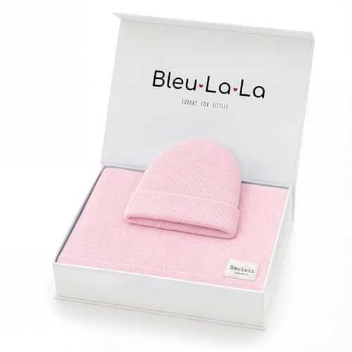 Baby Gift Set - Organic Cotton Newborn Blanket Essentials, Baby Girl Gifts, Christening Gifts for Girls, New Born Baby Girls Gift (Luxe - Blush Pink)