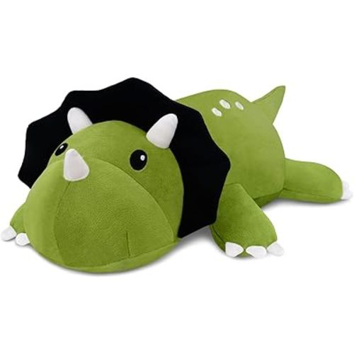 Weighted Stuffed Animals Triceratops, Dinosaur Plush with Weighted Beads, Cute Triceratops Dinosaur Stuffed Animals Pillow Gifts for Adults Kids Boys Girls