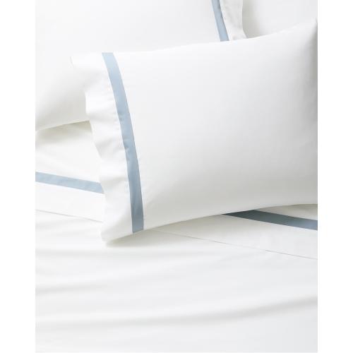 Border Frame Sateen Sheet Set – Twin – Coastal Blue | Serena & Lily