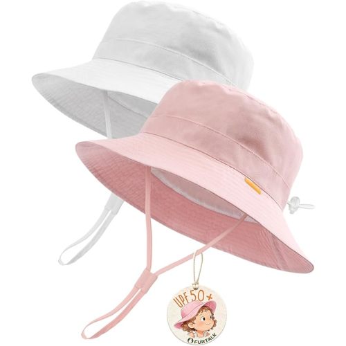 FURTALK Baby Sun Hat Toddler Boys Girls Bucket Hat for Kids 0-5 Years UPF 50+ Sun Protective Child Summer Beach Hats