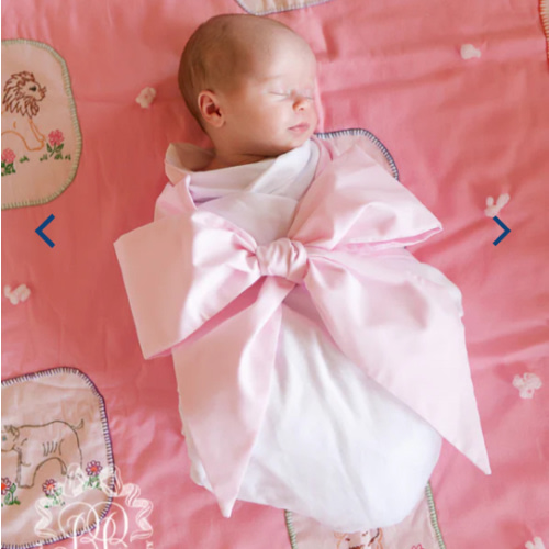 Bow Swaddle ® - Palm Beach Pink