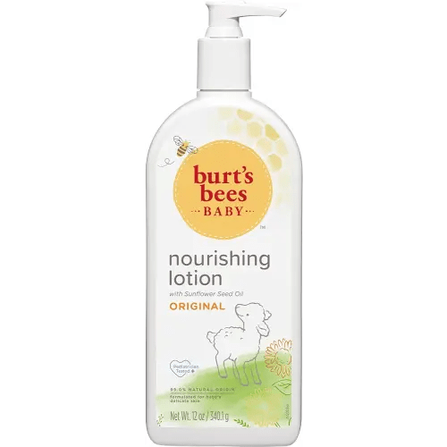 Burt's Bees Baby Lotion for Sensitive Skin, Nourishing Baby Care, Non-Irritating, Original Scent, 12 Ounce
