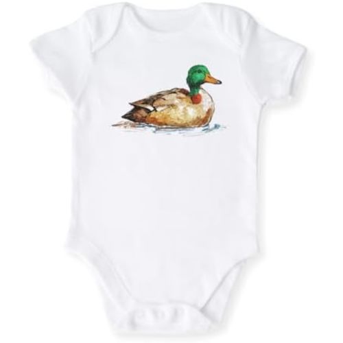 Mallard Wild Duck Baby Bodysuit, Kids & Toddler T-Shirt – Cute Duck Outfit for Boys Girls Animals Clothes