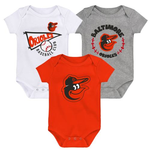 Newborn & Infant Baltimore Orioles Biggest Little Fan 3-Pack Bodysuit Set